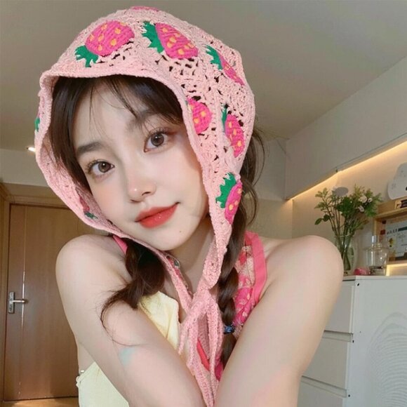 6Pcs Crochet Floral Hair Bandanas Women Girls Boho Head Scarf Accessories main image 5